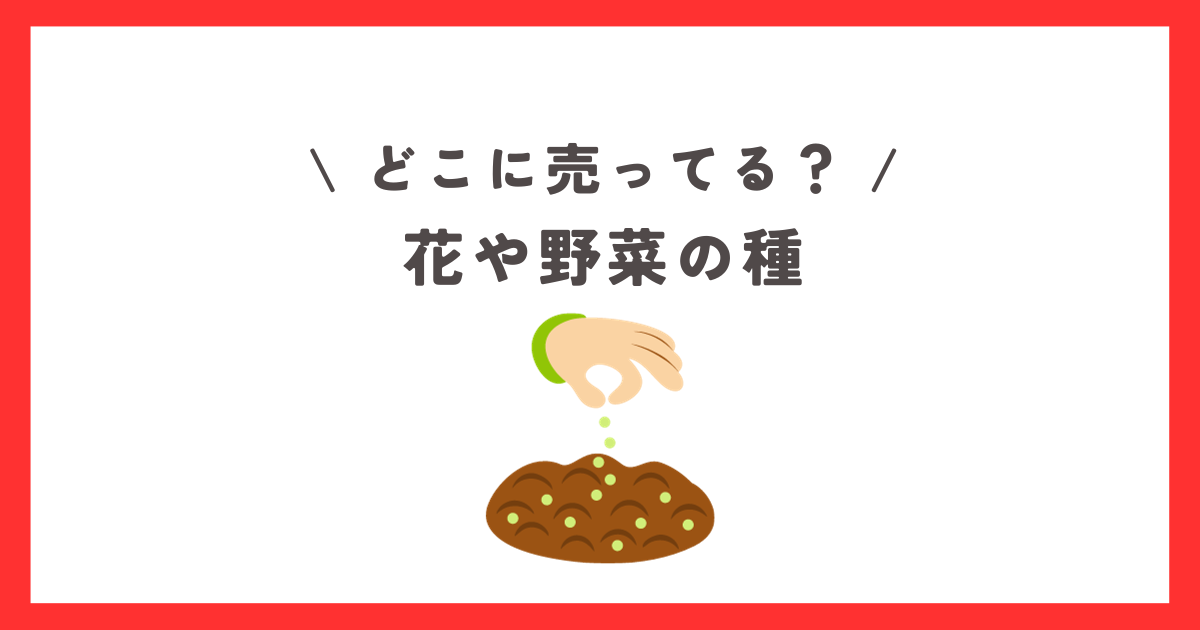 花の種や野菜の種はどこで売ってる?ダイソーなどの100均やホームセンターで買える? | お買い物倶楽部